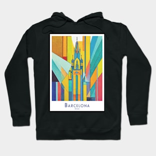 Vibrant Barcelona Church Artwork Hoodie